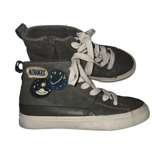 Zara Kids Gray High-Top Sneakers with Space Design